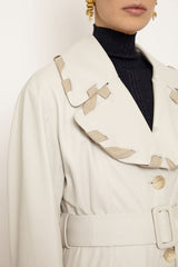 PECHE LEATHER TRENCH COAT