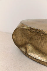ROCHER MEDIUM TABLE IN POLISHED BRASS RESIN