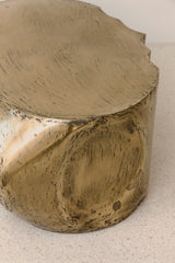 ROCHER MEDIUM TABLE IN POLISHED BRASS RESIN