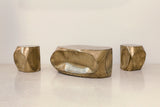 ROCHER MEDIUM TABLE IN POLISHED BRASS RESIN