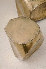 ROCHER SMALL TABLE IN POLISHED BRASS RESIN