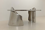 ARMAND OFFICE DESK IN POLISHED STAINLESS STEEL