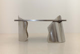 ARMAND OFFICE DESK IN POLISHED STAINLESS STEEL