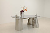 ARMAND OFFICE DESK IN POLISHED STAINLESS STEEL