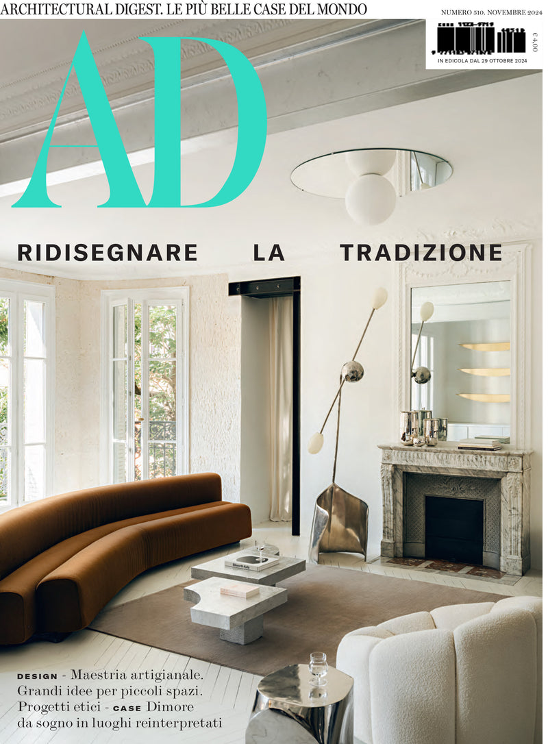 MOULIN FLOOR LAMP IN POLISHED STAINLESS STEEL