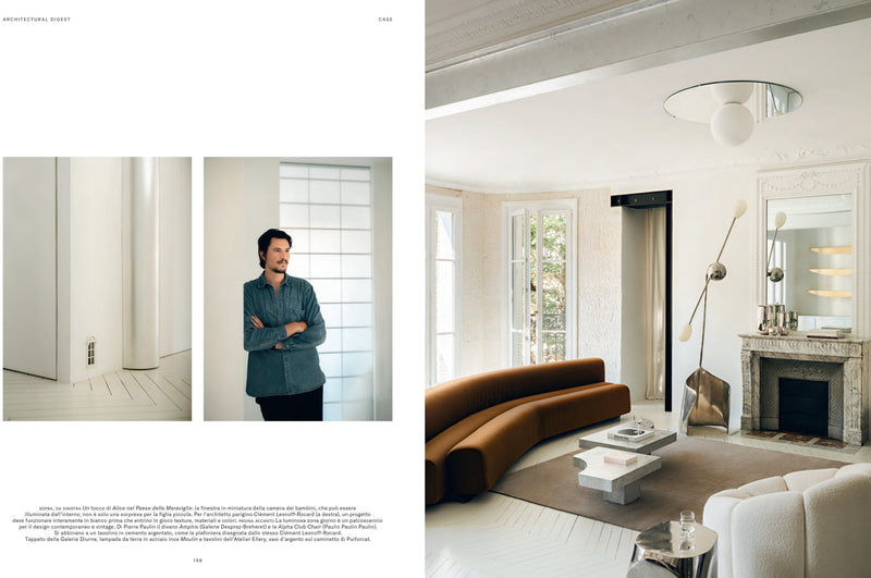 MOULIN FLOOR LAMP IN POLISHED STAINLESS STEEL