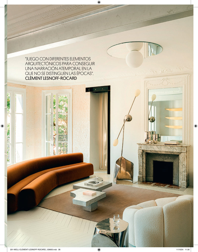 MOULIN FLOOR LAMP IN POLISHED STAINLESS STEEL