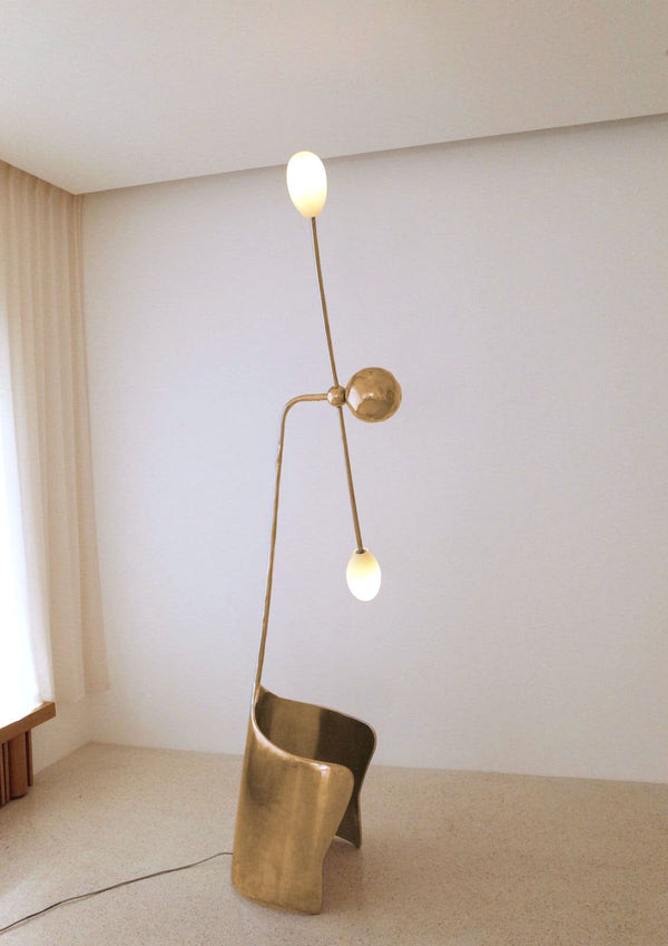 THE MOULIN FLOOR LAMP IN POLISHED BRASS