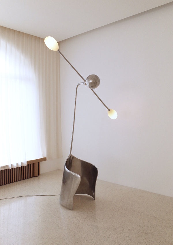 THE MOULIN FLOOR LAMP IN POLISHED INOX