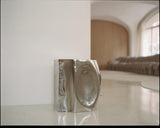 ROCHER SMALL TABLE IN POLISHED STAINLESS STEEL