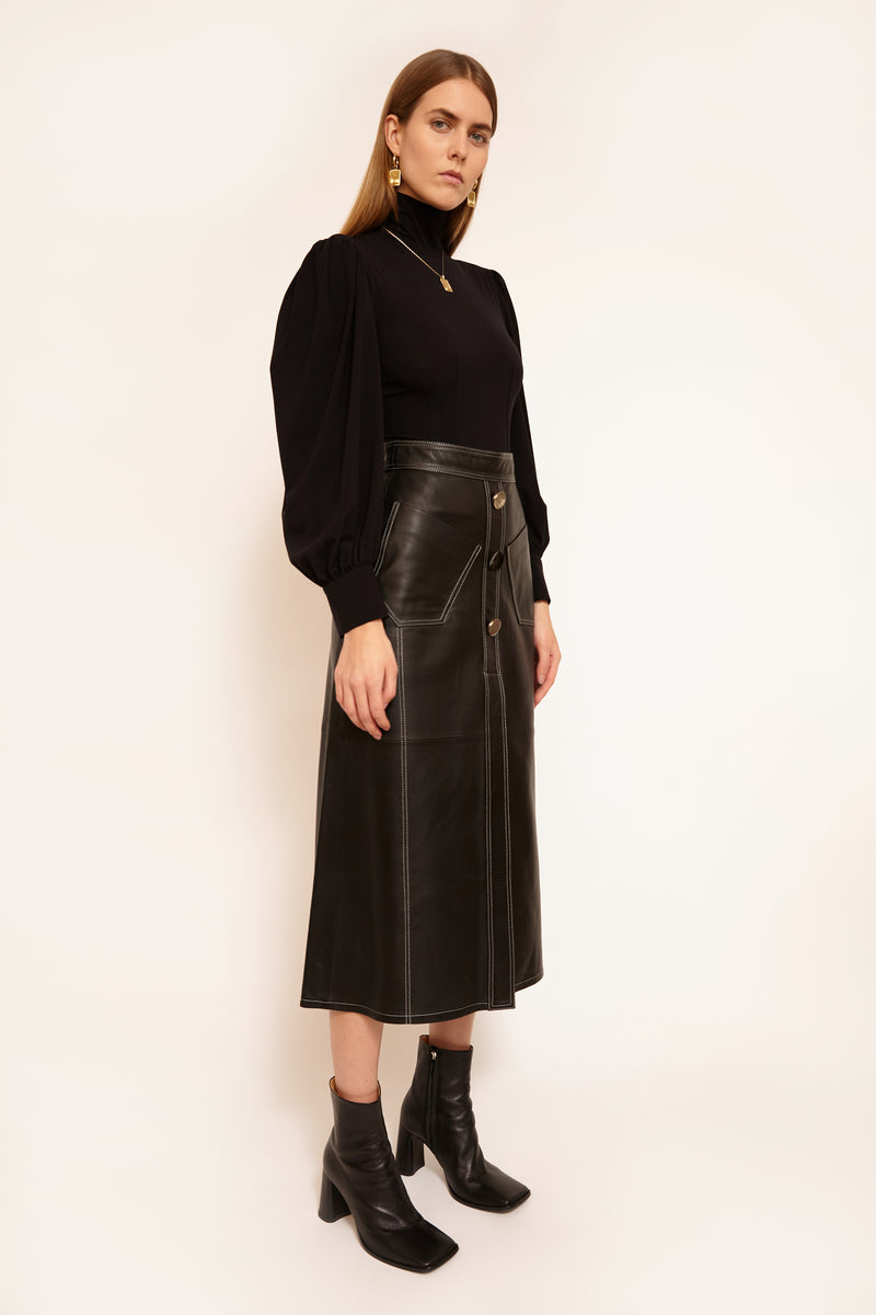 ROYAL LEATHER SKIRT