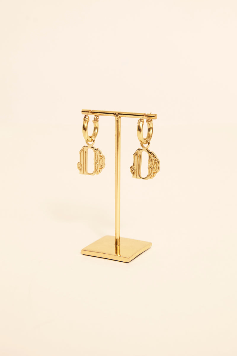 ALPHABET HOOP EARRINGS