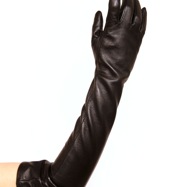 【AURALEE】 Cashmere Knit Lether Gloves Auralee Cashmere Knit Gloves In Neutrals - 30% Off